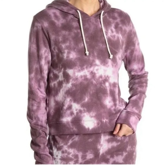 NWT‎ Threads 4 Thought purple and white tie die hoodie size small - Picture 1 of 9